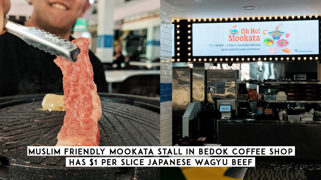 Muslim Friendly Mookata Stall in Bedok Coffee Shop has $1 Per Slice Japanese Wagyu Beef!