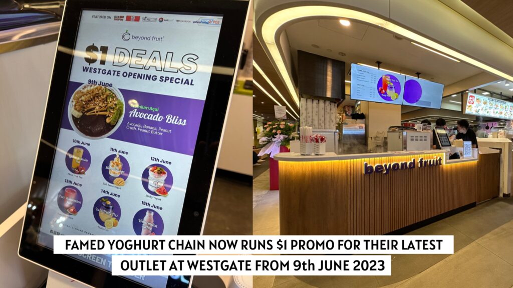 Famed Yoghurt Chain Now Runs $1 Promo For Their Latest Outlet at West Gate From 9th June 2023