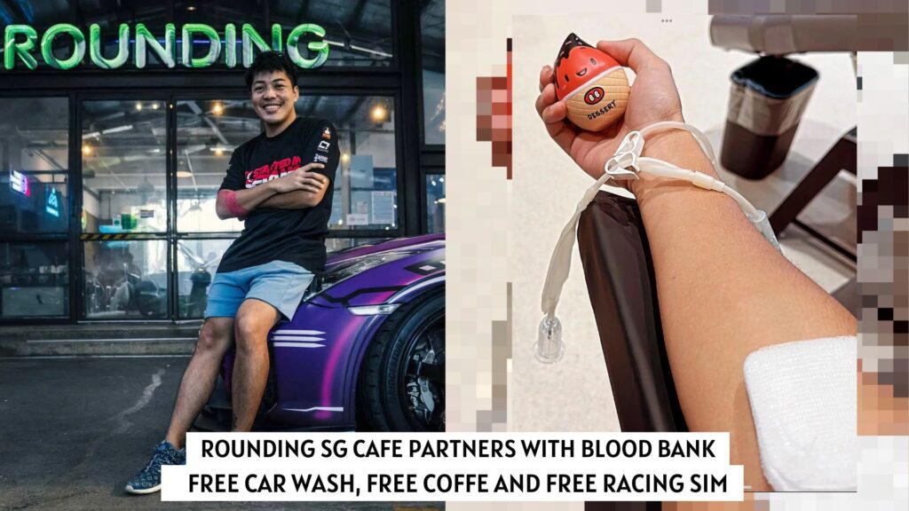 Rounding SG Café Partners with Blood Bank – Donate O Blood, Enjoy Free Coffee, Car Wash, and Racing Simulator!